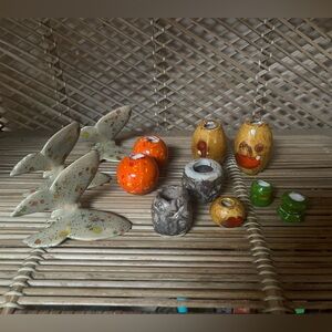 Vintage Ceramic Macrame Beads